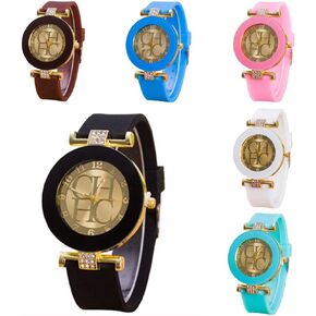 CdyBox 6 Assorted Ladies Women's Wrist Watch Girls Rhinestone Crystal Watch Silica Gel Wristwatch