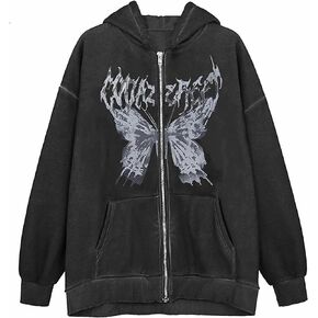 Gothic Hoodie Hat Print Dark Hoodie Harajuku Hoodie Sportswear Trend Splicing Hollow Print Street Hip Hop