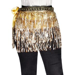 وشاح الورك للرقص الشرقي - زي ملتف مزين بالترتر وشرابة للرقص على شكل سلسلة حزام للنساء/الفتيات in Kuwait