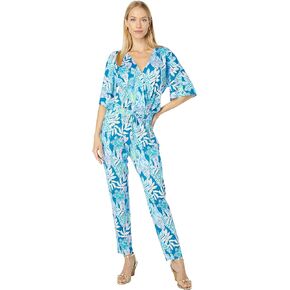 Lilly Pulitzer Merrick Jumpsuit Macaw Blue Tall Me About It XS