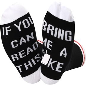 TSOTMO 2 Pairs Drinks Gift Drink Lover Drinks Lover Socks If You Can Read This Bring Me A Drinks Novelty Socks For Men Women