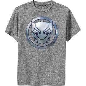 Marvel Boys' Black Panther Sigil Metal T-Shirt
