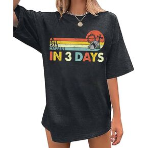 Oversized Christian T-Shirt Women a Lot Can Happen in 3 Days Inspirational Letter Print Shirt Jesus Easter Tee Tops