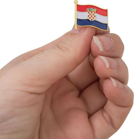 Croatia Lapel Pin Country Enamel Made of Metal Souvenir Hat Men Women Patriotic (Waving Flag Lapel Pin) in Saudi Arabia