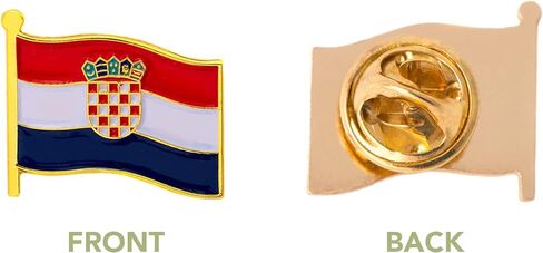 Croatia Lapel Pin Country Enamel Made of Metal Souvenir Hat Men Women Patriotic (Waving Flag Lapel Pin) in Saudi Arabia