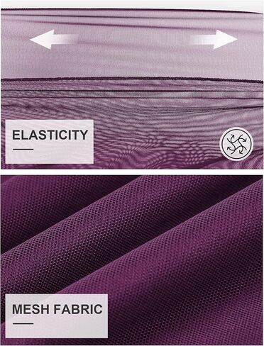 بلوزات Miusey النسائية مكشكشة 3/4 كم شبكية، قمصان فضفاضة مع مرونة in Kuwait