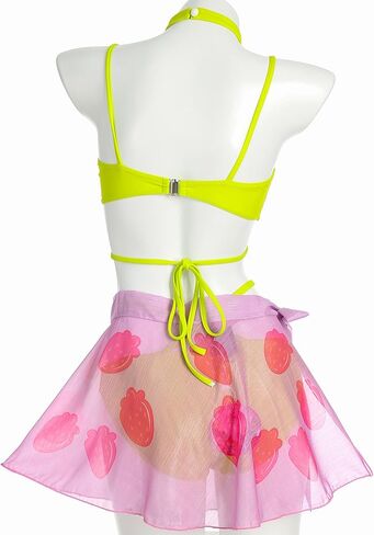 بدلة سباحة نسائية من Winx Club مكونة من قطعتين من البكيني Flora مع بدلة استحمام سارونج وقلادة in Kuwait