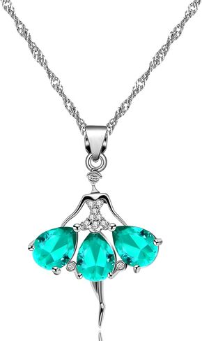 Uloveido Pink Crystal Little Girl Necklace Dancer Ballet Recital Gift Ballerina Dance Pendant Necklace Girls Jewelry Y607 in Saudi Arabia