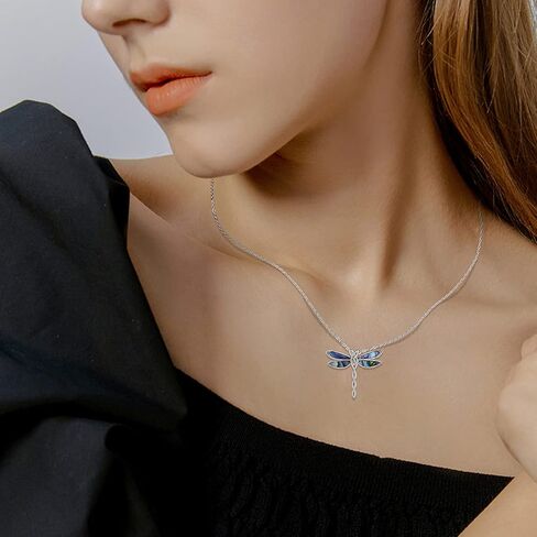 CHENGHONG اليعسوب قلادة للنساء 925 فضة سلتيك عقدة اليعسوب قلادة الأيرلندية اليعسوب مجوهرات هدايا للفتيات عاشق in Kuwait