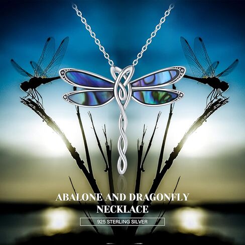 CHENGHONG اليعسوب قلادة للنساء 925 فضة سلتيك عقدة اليعسوب قلادة الأيرلندية اليعسوب مجوهرات هدايا للفتيات عاشق in Kuwait