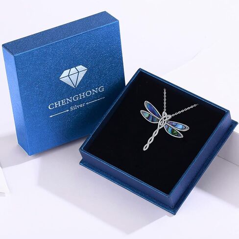 CHENGHONG اليعسوب قلادة للنساء 925 فضة سلتيك عقدة اليعسوب قلادة الأيرلندية اليعسوب مجوهرات هدايا للفتيات عاشق in Kuwait