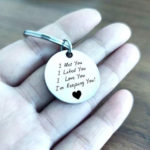 سلسلة مفاتيح هدايا للأزواج من ShiQiao Spl، هدية لصديقتك، I Met You I Like You I Love You I'm Keeping You Keyring هدايا عيد الميلاد في عيد الحب للزوج والزوجة ¡ in Saudi Arabia