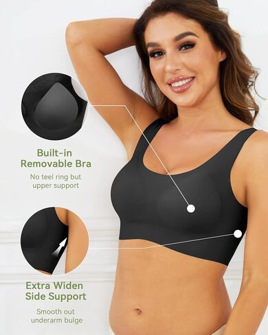 Chicprebra Comfort Bra Seamless Bras Wireless Bra for Women Full-Coverage Sport Daily Bra with Removable Pad in Saudi Arabia