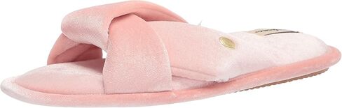 Dearfoams Women's Jules Shiny Velour Twist Vamp Slide Slipper in Kuwait