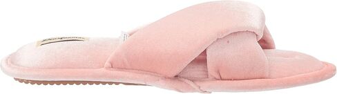 Dearfoams Women's Jules Shiny Velour Twist Vamp Slide Slipper in Kuwait