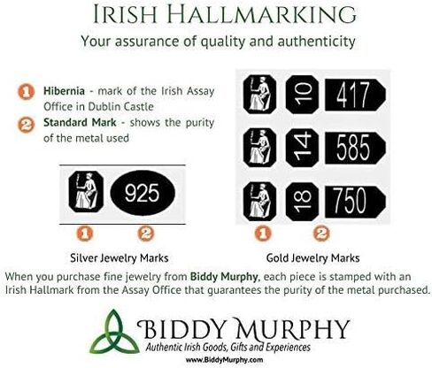 Biddy Murphy Celtic Cross Necklace Sterling Silver and Green Crystal Made in Ireland in Saudi Arabia