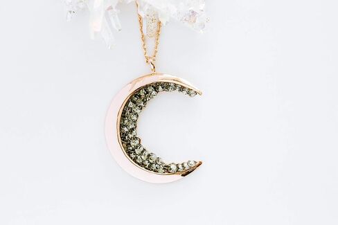 قلادة على شكل كوكب غجر تشيكوسلوفاكيا باللون الأسود من ONDAISY، نصف هلال، بحار لونا، على شكل قمر، سلسلة ساحرة in Kuwait