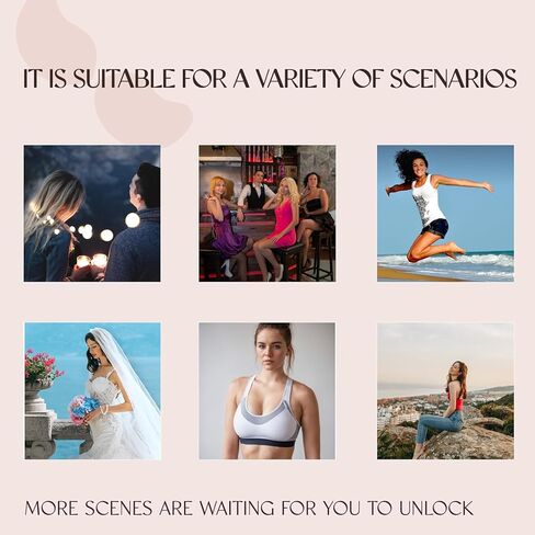 حمالات صدر لاصقة للنساء زوجين | رفع الثدي غير المرئي | عارية الذراعين وبدون حمالات (أسود ودسم) in Kuwait