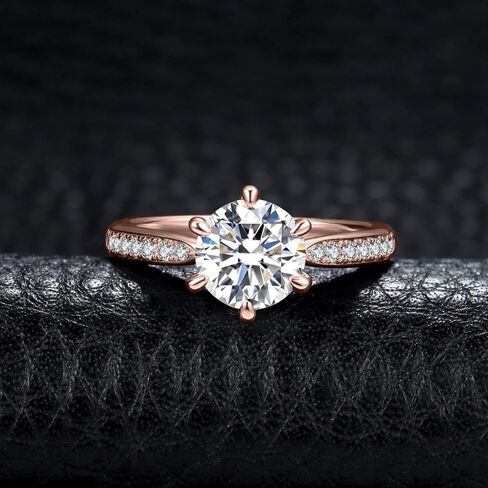 JewelryPalace الكلاسيكية 1ct 2ct 3ct مكعب زركونيا سوليتير خواتم الخطبة للنساء، 925 الفضة الاسترليني خاتم الوعد لها، جولة قطع مقلد الماس خواتم الزفاف الذكرى حجم 4-12 in Kuwait