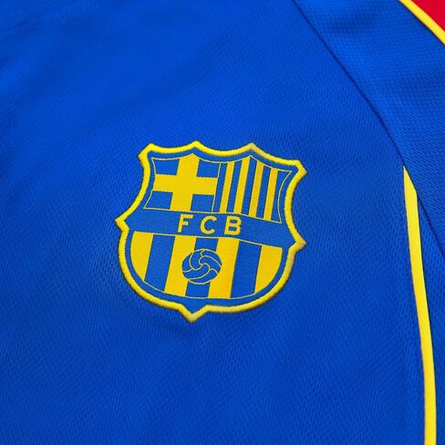 Icon Sports FC Barcelona Shirt - Officially Liecensed Jersey Style Short Sleeve Athletic Football Team Graphic Game Day Active Tee Top | Highlight, Blue, Medium in Saudi Arabia
