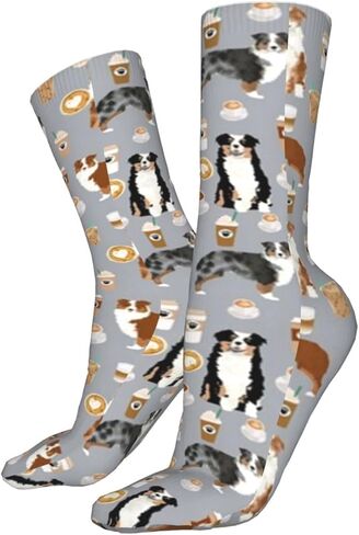 الأسترالية الراعي القهوة الأسترالية الكلاب القهوة المختلطة رمادي الرجال الرياضية الكاحل الجوارب وسادة الجري الجوارب للرجال والنساء الجوارب القطنية الجوارب الطاقم in Kuwait