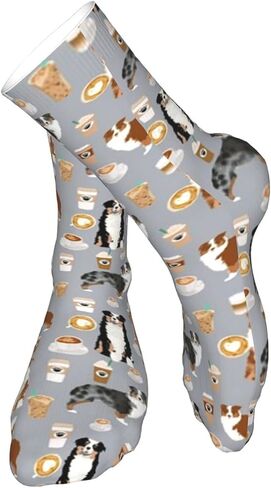 الأسترالية الراعي القهوة الأسترالية الكلاب القهوة المختلطة رمادي الرجال الرياضية الكاحل الجوارب وسادة الجري الجوارب للرجال والنساء الجوارب القطنية الجوارب الطاقم in Kuwait