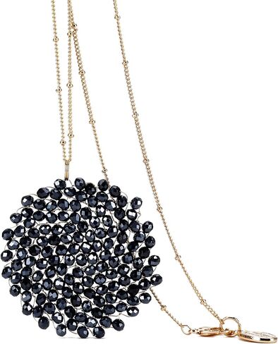 قلادة نيوميكي مصنوعة يدويًا من الكريستال على شكل دائرة للنساء قلادات طويلة على شكل قرص مع صندوق in Kuwait