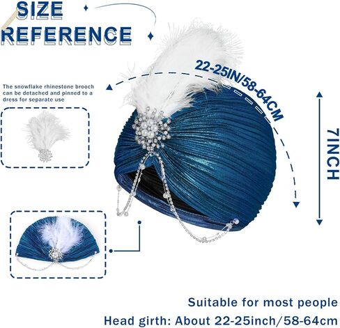 Bohend زهرة حجر الراين عمامة قبعة خمر اللؤلؤ Headwarp قبعة قبل تعادل مطوي بونيه المرأة بروش ريشة غطاء رأس قبعة in Kuwait