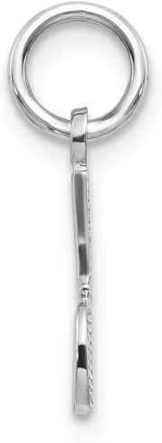Solid 14K White Gold Number 1 Dad Charm (0.55 x 0.67 Inches) in Saudi Arabia