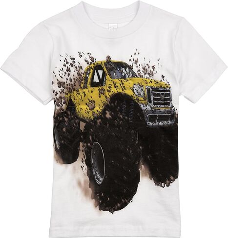 تيشيرت Monster Truck باللون الأصفر للأولاد الصغار من That Go in Kuwait