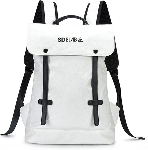 حقيبة ظهر SDELABSub Tyvek Paper كاجوال كلاسيكية للعمل الجامعي، حقيبة ظهر مضادة للسرقة للسفر مع جيب خلفي بسحاب، حقيبة ظهر للكمبيوتر المحمول مقاس 14 بوصة للاستخدام اليومي، حقيبة ظهر كاجوال خفيفة الوزن للنساء والرجال in Kuwait