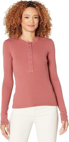 Splendid Women's Rowan Fitted Long Sleeve Henley Tee in Saudi Arabia