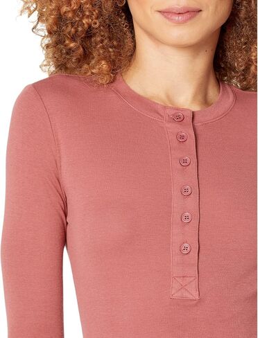 Splendid Women's Rowan Fitted Long Sleeve Henley Tee in Saudi Arabia