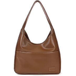 Yeria Leather Tote Bag for Women Shoulder Bag Retro Leather Hobo Handbag Faux Purse