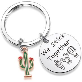 Cactaceae Keychain Gardener Plant Gift Grandpa Keychain Team Spirit Gift Cactus Theme Jewelry