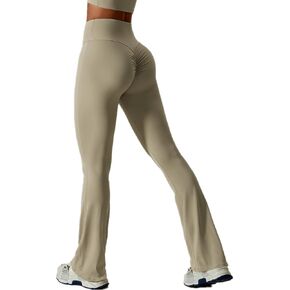 ABOCIW Womens Flare Leggings Scrunch Butt High Waist Bell Bottom Yoga Pants Tummy Control Bootcut Workout Leggings