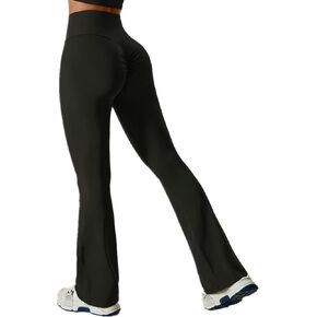 ABOCIW Womens Flare Leggings Scrunch Butt High Waist Bell Bottom Yoga Pants Tummy Control Bootcut Workout Leggings