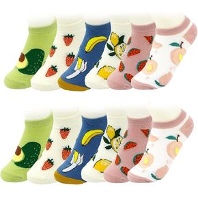 Quaaou Womens Ankle Low Cut Casual Socks Soft Cozy Multiple Color Cotton Patterned Socks, Size 5-9, 10/12 Pairs in Saudi Arabia
