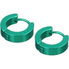 Stainless Steel 14mm Minimalist Small Hoop Earrings Huggie Earrings for Women Men Valentine's Day Jewelry 2 Pairs/lot