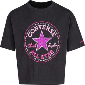 Converse Girl's Star Faux Sequin Boxy Tee (Little Kids)