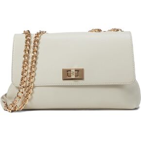 Anne Klein Convertible Flap Shoulder Bag with Enamel Turnlock