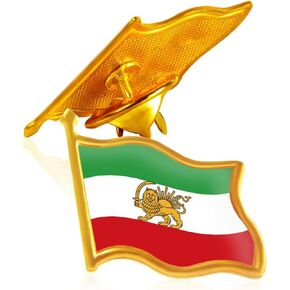 2/12/50/100/Pcs Iran Persia Flag Lapel pins Bulk Metal Persian Iranian Lion Sun and Crown pin Souvenir Series Gifts