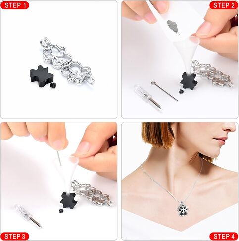 Pet Cremation Jewelry for Dog/Cat Paw Stainless Steel Memorial Locket Urn Necklace with Hollow Urn Cremation Jewelry for Ashes in Saudi Arabia