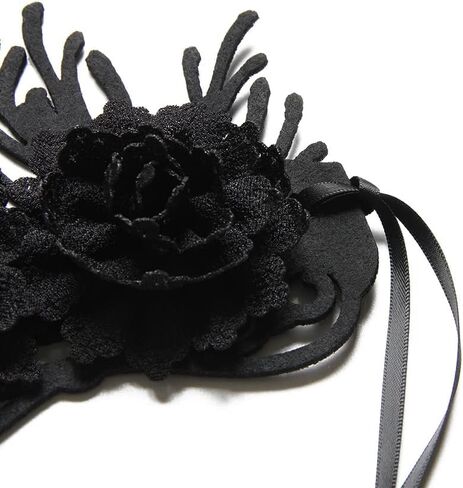 شريط راس بنمط لوليتا القوطي الداكن بنمط عتيق من الدانتيل الاسود الباروك والملكة وطوق للشعر لحفلات الهالوين والكريسماس والحفلات التنكرية والحفلات التنكرية in Kuwait