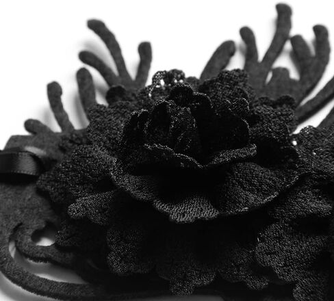 شريط راس بنمط لوليتا القوطي الداكن بنمط عتيق من الدانتيل الاسود الباروك والملكة وطوق للشعر لحفلات الهالوين والكريسماس والحفلات التنكرية والحفلات التنكرية in Kuwait