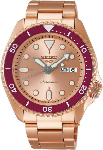 SEIKO 5 Sport Rose Gold Automatic Watch Customize Campaign Limited Edition SRPK08 in Saudi Arabia