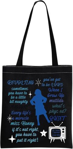 M-atilda Tote Bag M-atilda The Musical Inspired Gift M-atilda Musical Merch M-atilda Quote (Mat QuoteTote) in Saudi Arabia