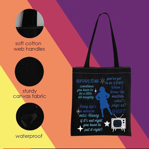 M-atilda Tote Bag M-atilda The Musical Inspired Gift M-atilda Musical Merch M-atilda Quote (Mat QuoteTote) in Saudi Arabia