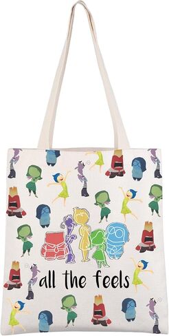 CMNIM Cartoon Emotion Gift Inside Movie All The Feelings Characters Tote Bag Out Faces Merch Joy Anger Fear Sadness Handbags in Saudi Arabia