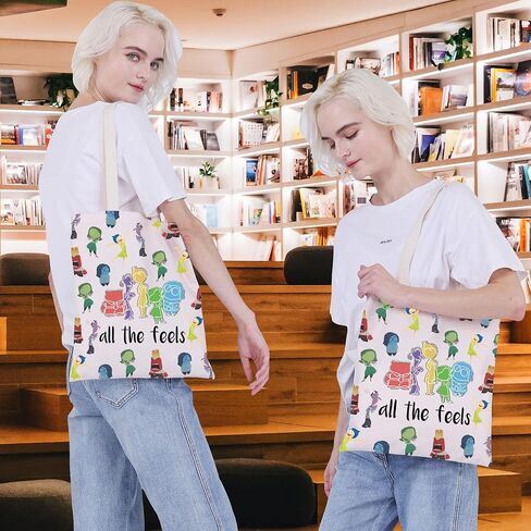 CMNIM Cartoon Emotion Gift Inside Movie All The Feelings Characters Tote Bag Out Faces Merch Joy Anger Fear Sadness Handbags in Saudi Arabia